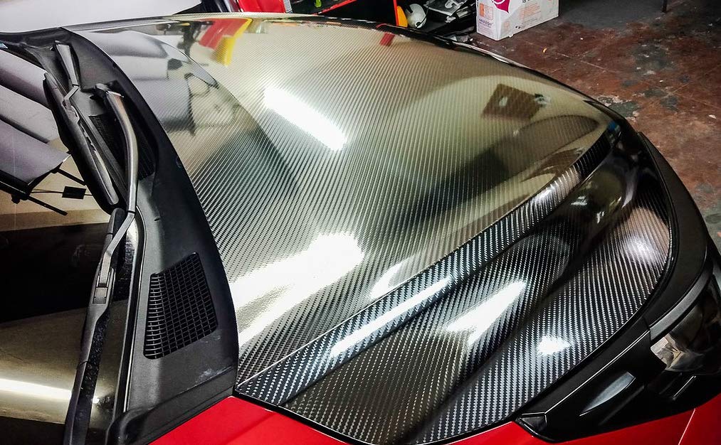 Black Gloss Vinyl Wrap Way2Buy 2FT X 5FT 7D Gloss Black Carbon